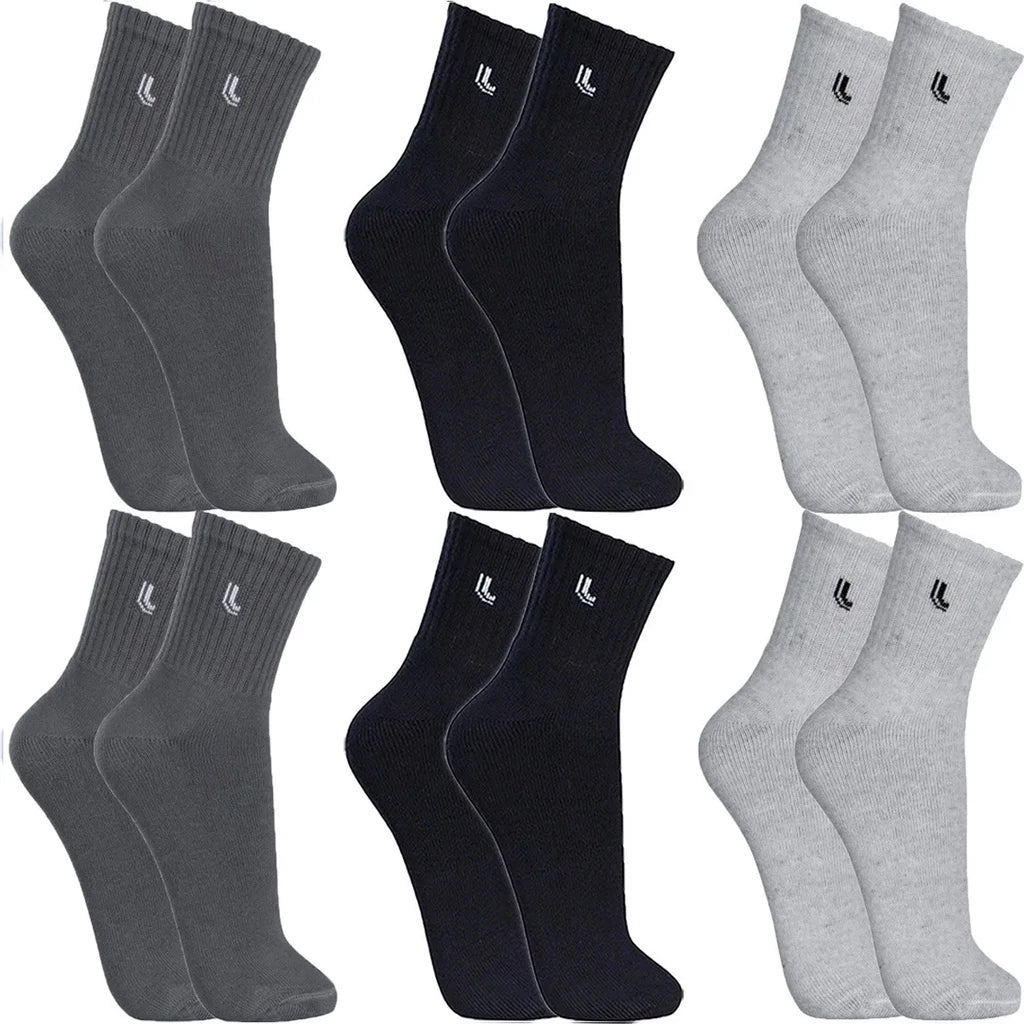 Kit 6 Pares Meias Lupo Cano Médio Alto Longo Masculino Feminina Algodão Original
