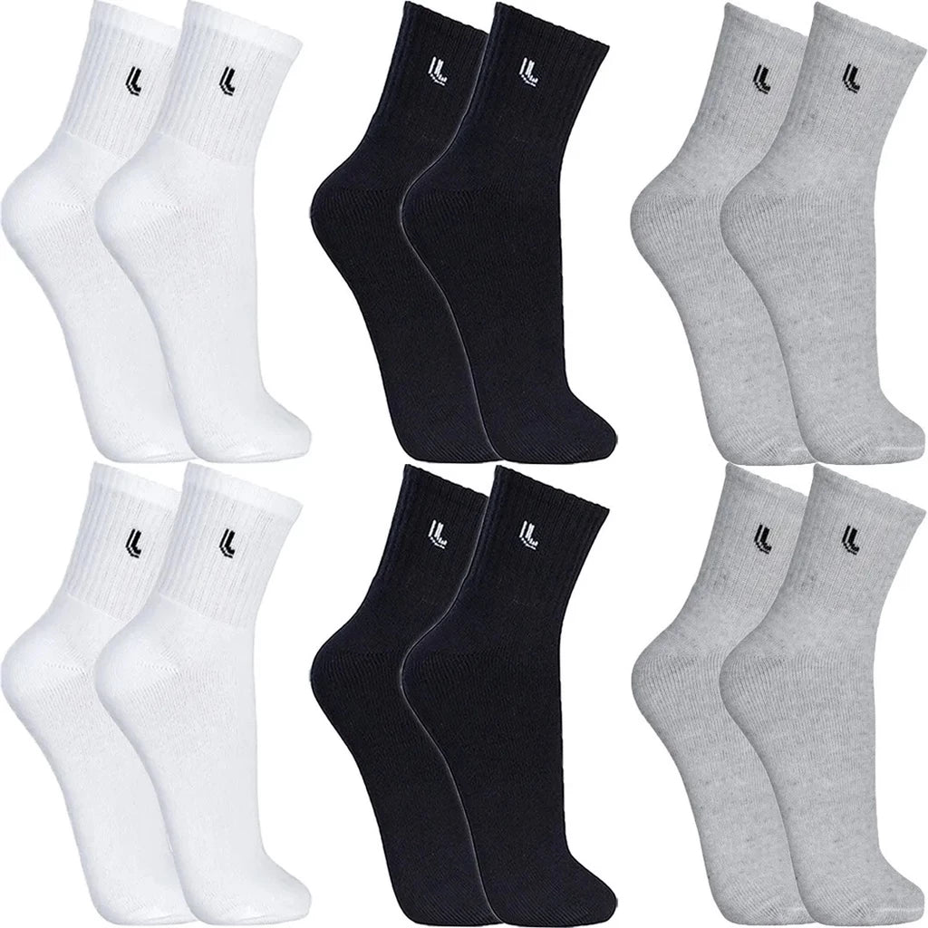 Kit 6 Pares Meias Lupo Cano Médio Alto Longo Masculino Feminina Algodão Original