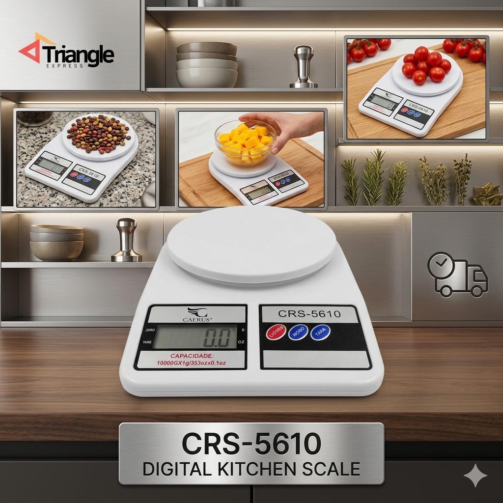 Balança Digital de Alta Precisão 10kg – Função Tara e Visor LCD (Ideal para Dietas e Cozinha)