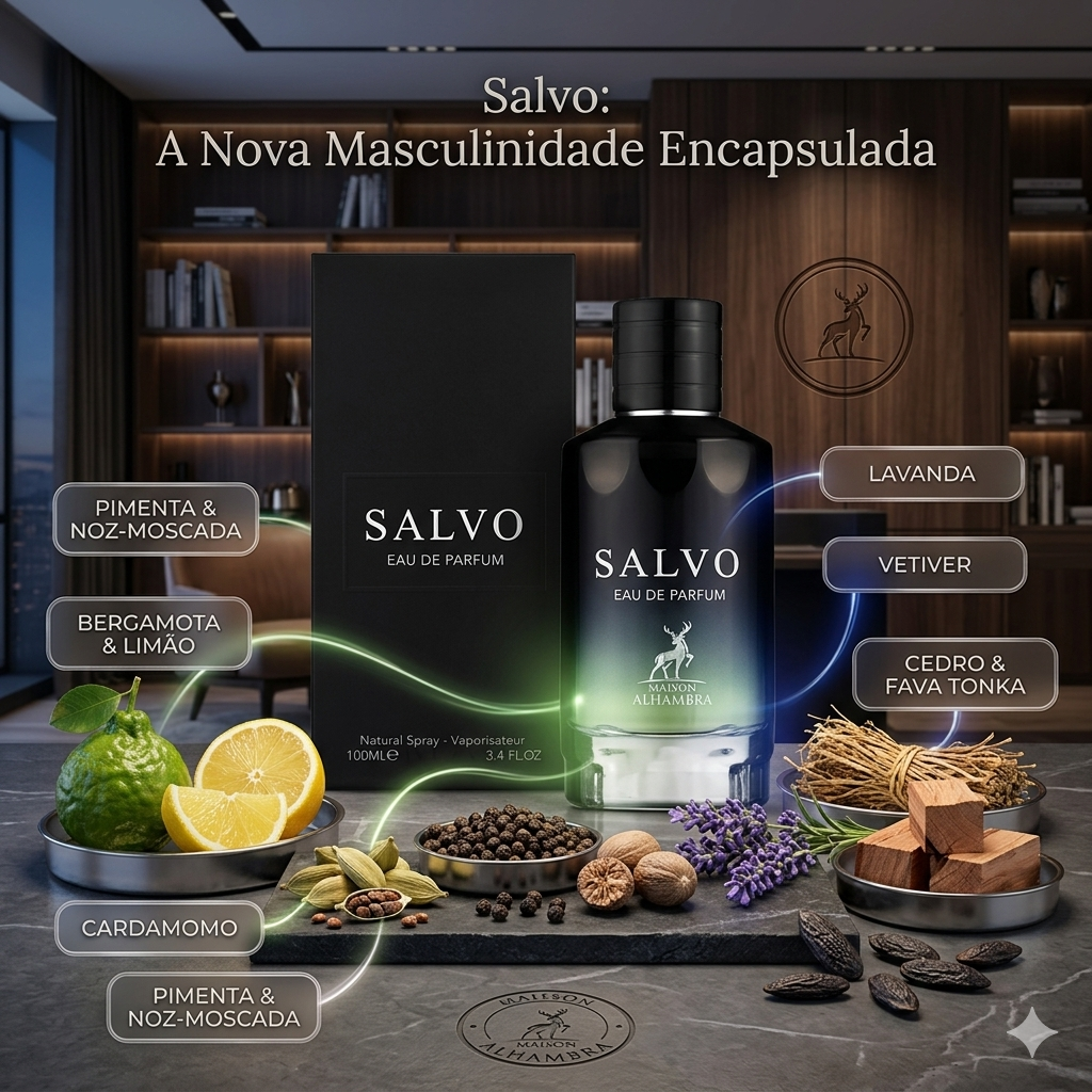 Perfume Masculino Salvo Maison Alhambra – Eau de Parfum (Variações: Original, Intense e Elixir)