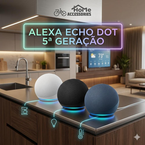 Amazon Echo Dot 5ª Geração Alexa – Som de Alta Definição e Casa Inteligente (Original e Lacrado)