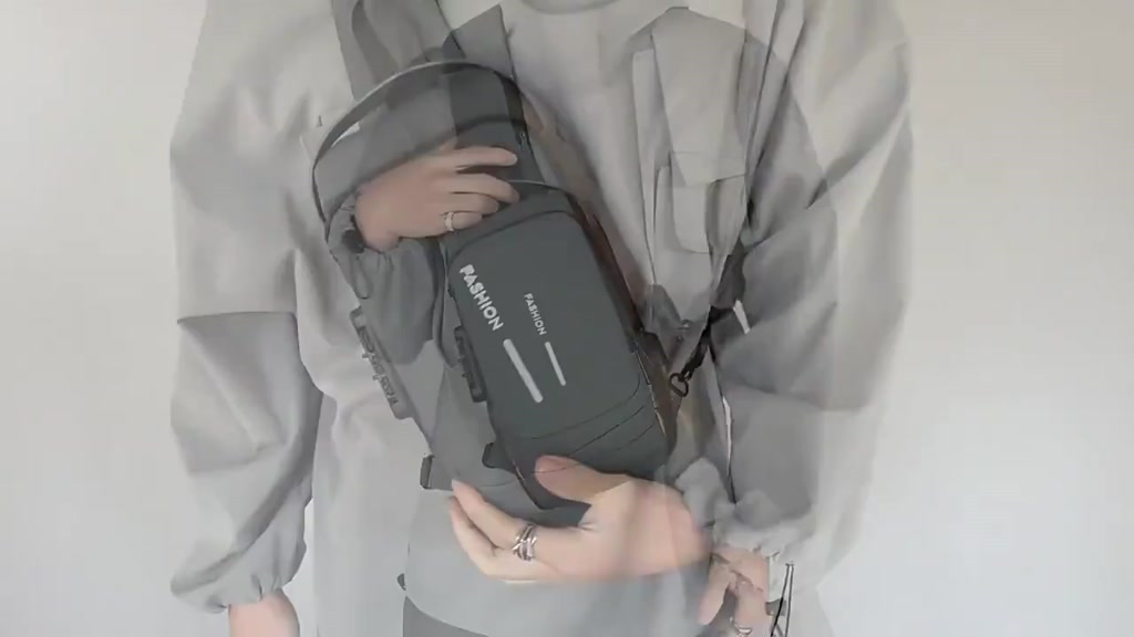 Mochila De Peito Masculina À Prova D'água Com Trava De Código Usb Alta Qualidade - ANA