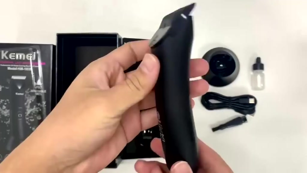 Kemei 1838 Barbeador elétrico masculino à prova d'água aparador de pelos corporais