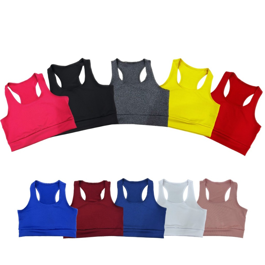 Kit 5 Top academia Nadador Suplex Fitness Academia Treino Corrida Roupas Femininas