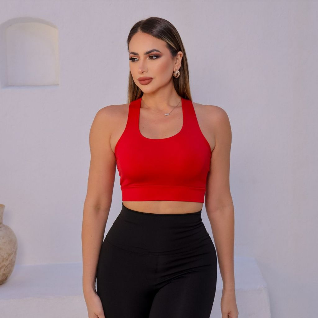 Kit 5 Top academia Nadador Suplex Fitness Academia Treino Corrida Roupas Femininas