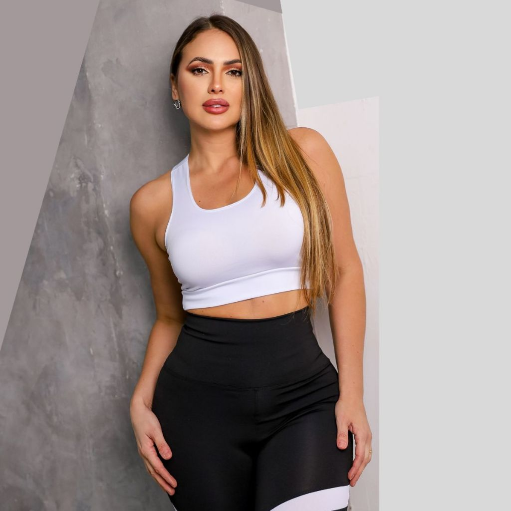 Kit 5 Top academia Nadador Suplex Fitness Academia Treino Corrida Roupas Femininas