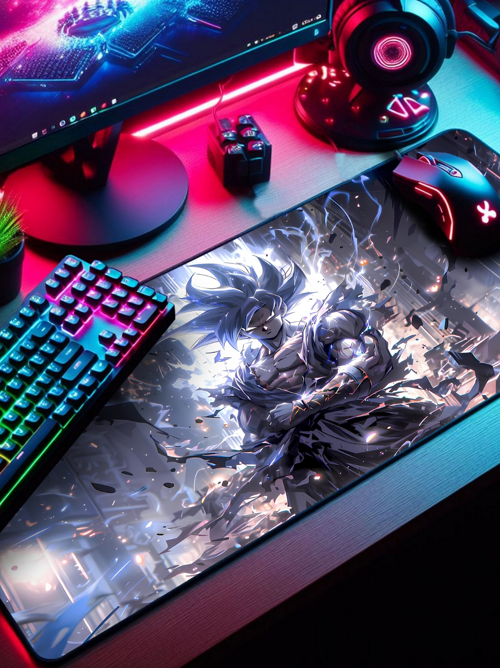 Mouse Pad P/ Desktop Gamer com Estampas Anime e Jogos IA 1