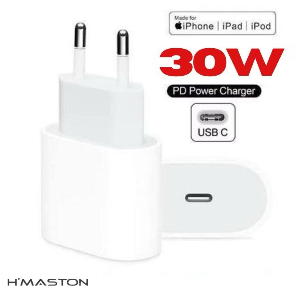 H'Maston CB23 iPhone 15 Iphone 16 Turbo Tipo-C 30W + Cabo Tipo-C para Tipo-C