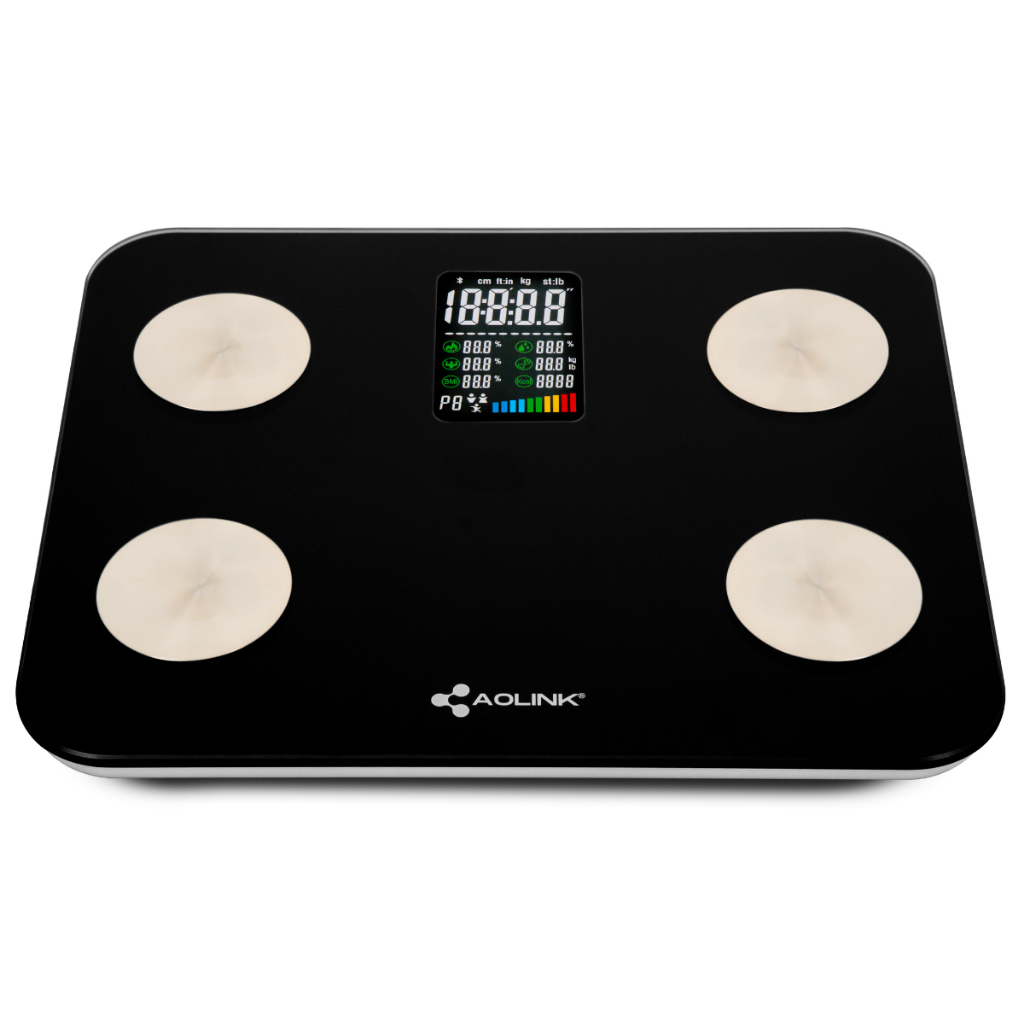 Balança Digital com Bioimpedância até 180kg Aolink A410-B Preta