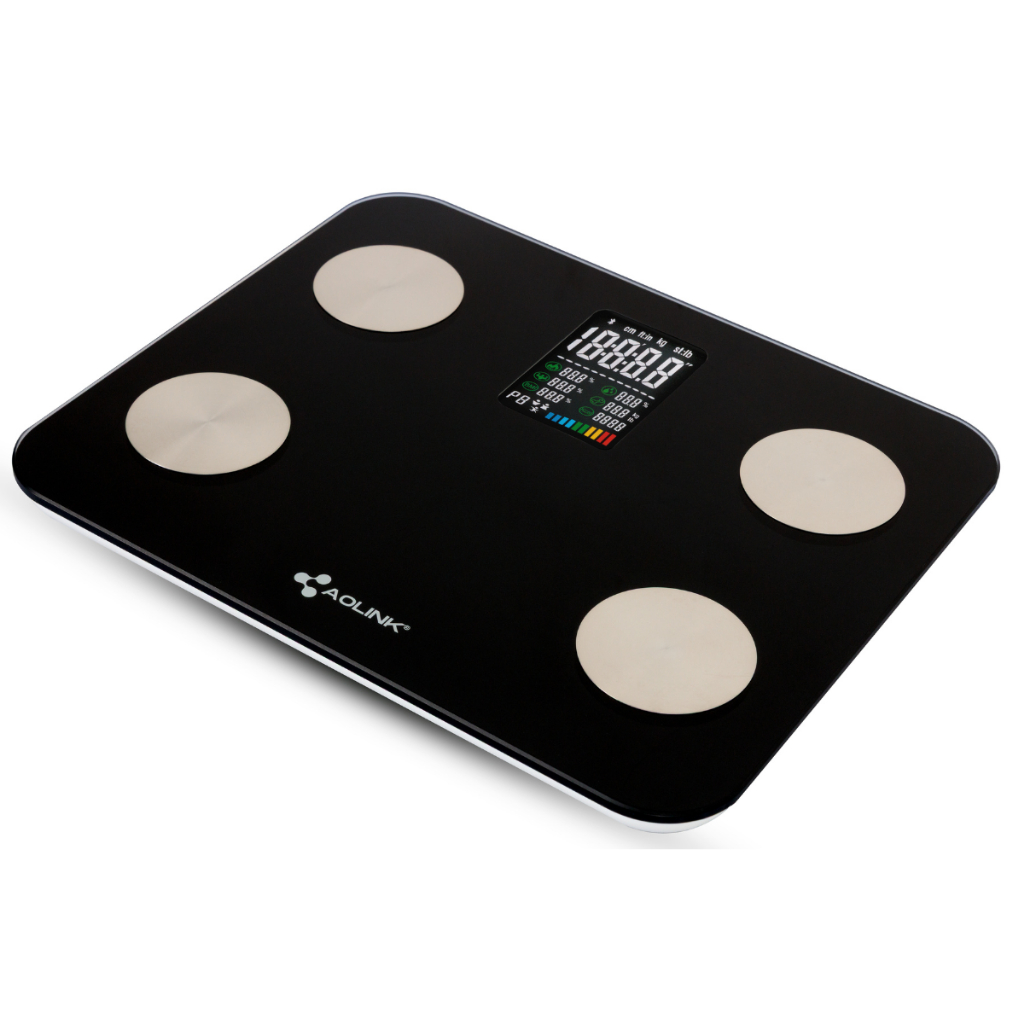 Balança Digital com Bioimpedância até 180kg Aolink A410-B Preta