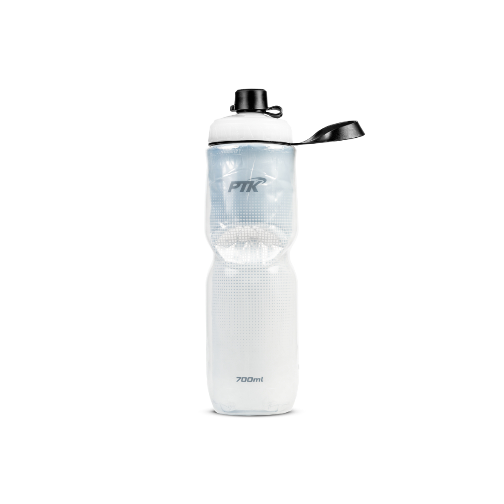 Garrafa Squeeze Térmica 700ml PTK – Isolamento até 3h, Alça de Segurança e Bico Protetor (Ideal para Ciclismo e Academia)