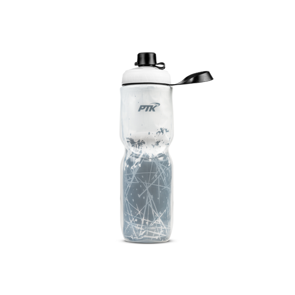 Garrafa Squeeze Térmica 700ml PTK – Isolamento até 3h, Alça de Segurança e Bico Protetor (Ideal para Ciclismo e Academia)