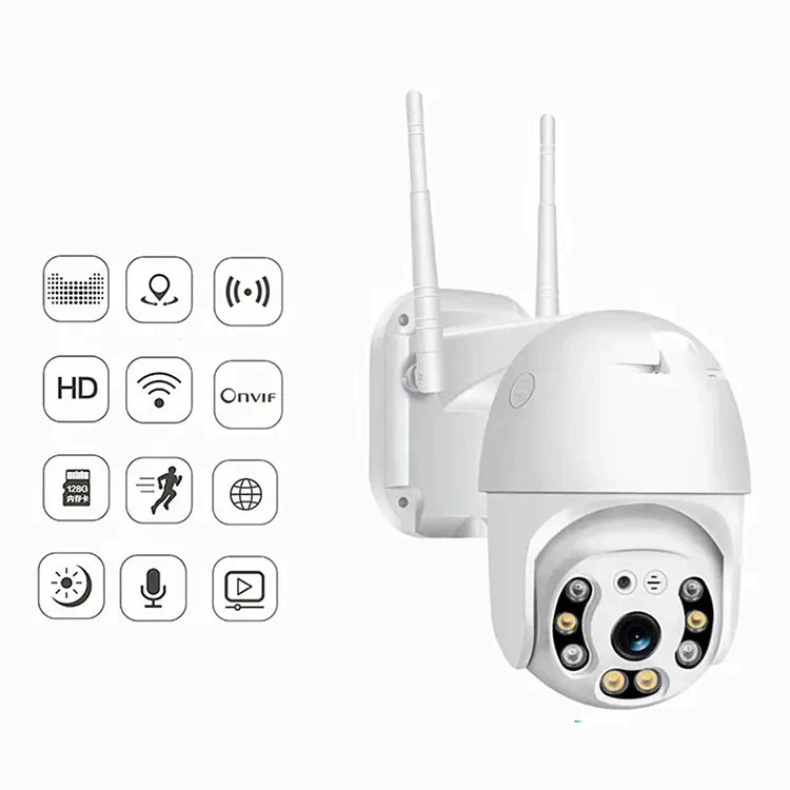 Câmera A8 Externa Ip A Prova D'água - Infravermelho Alarme Wifi Hd Sensor De Movimento Bivolt