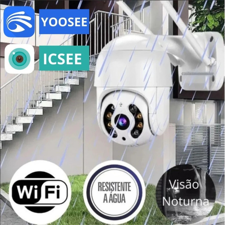 Câmera A8 Externa Ip A Prova D'água - Infravermelho Alarme Wifi Hd Sensor De Movimento Bivolt