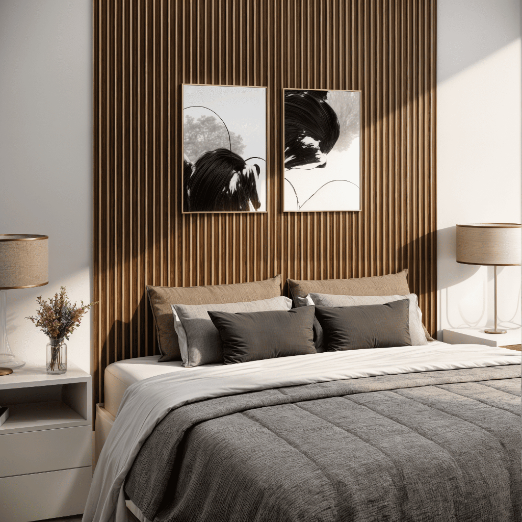 Envio Mesmo Dia Kit Até 100 Revestimento Painel De Parede Ripado Decorativo MDF 45x11