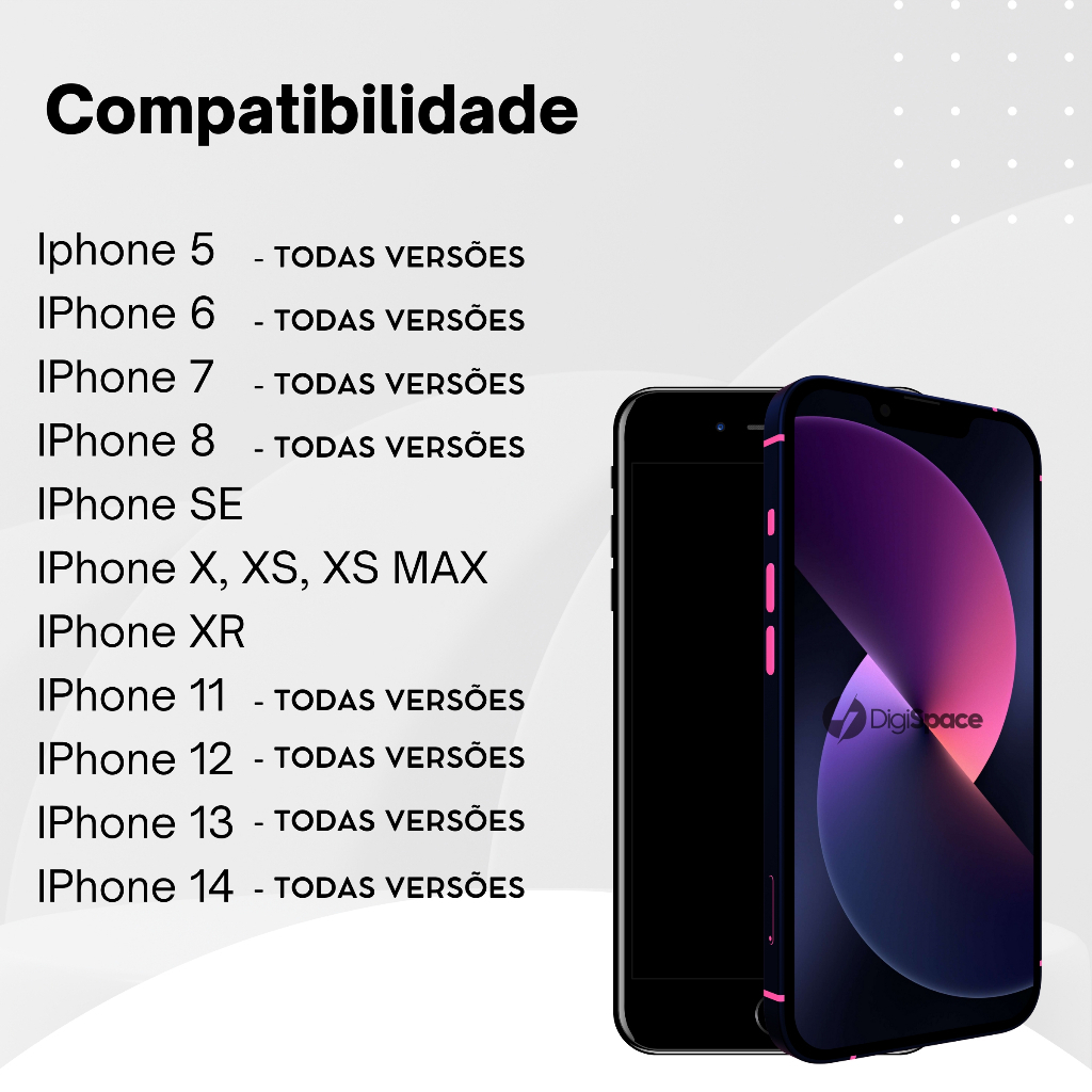 Kit Carregador iPhone Turbo 45W 2 Entradas USB e USB-C + Cabo Ultra Rápido 6 7 8 X XR XS 11 12 13 14