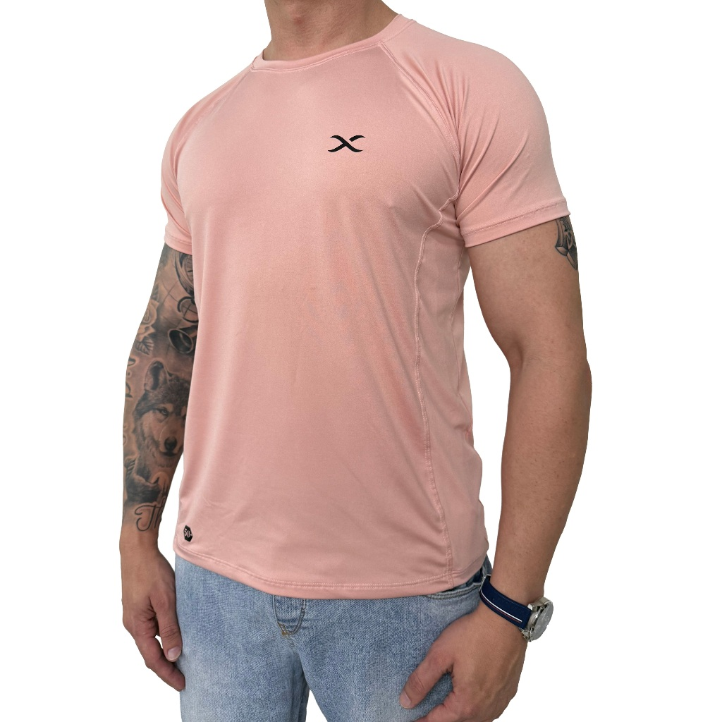 Kit com 3 camisetas de academia, dry fit, tecido com toque geladinho