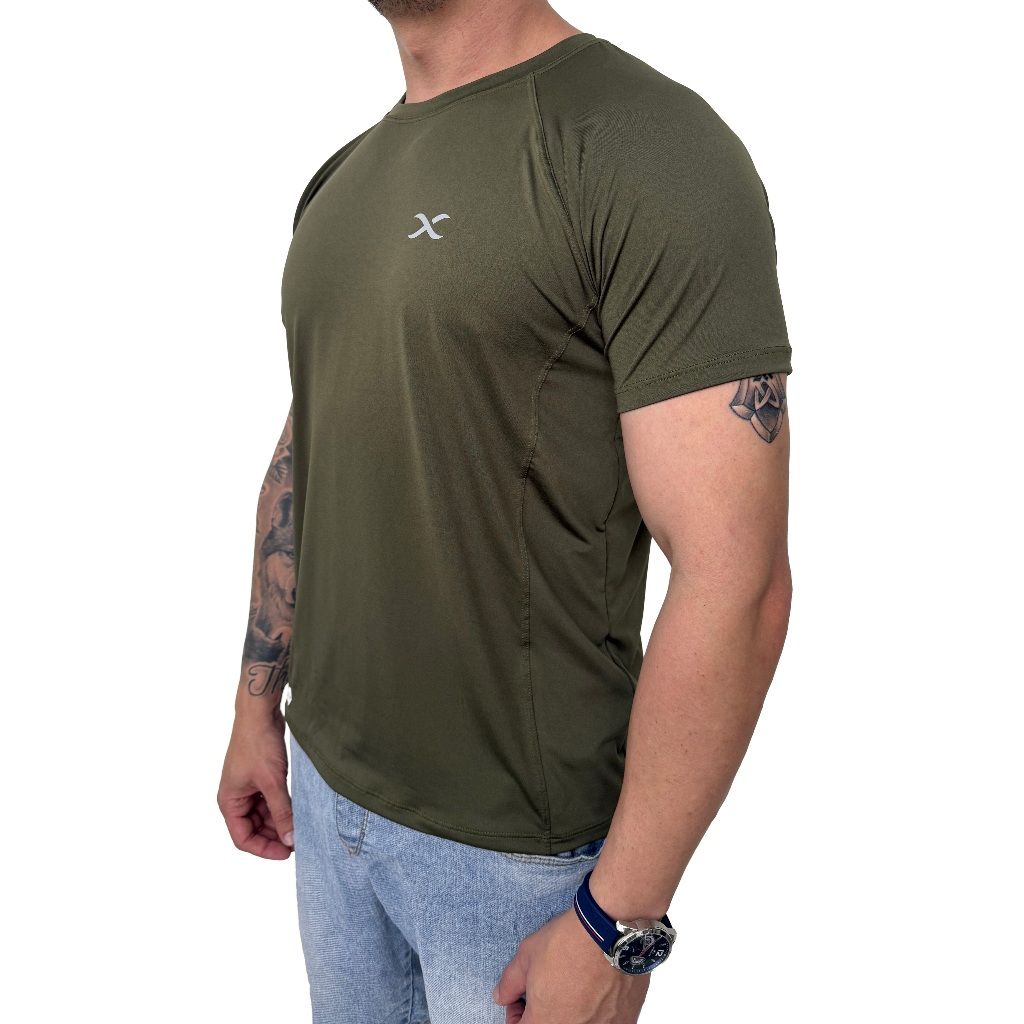 Kit com 3 camisetas de academia, dry fit, tecido com toque geladinho