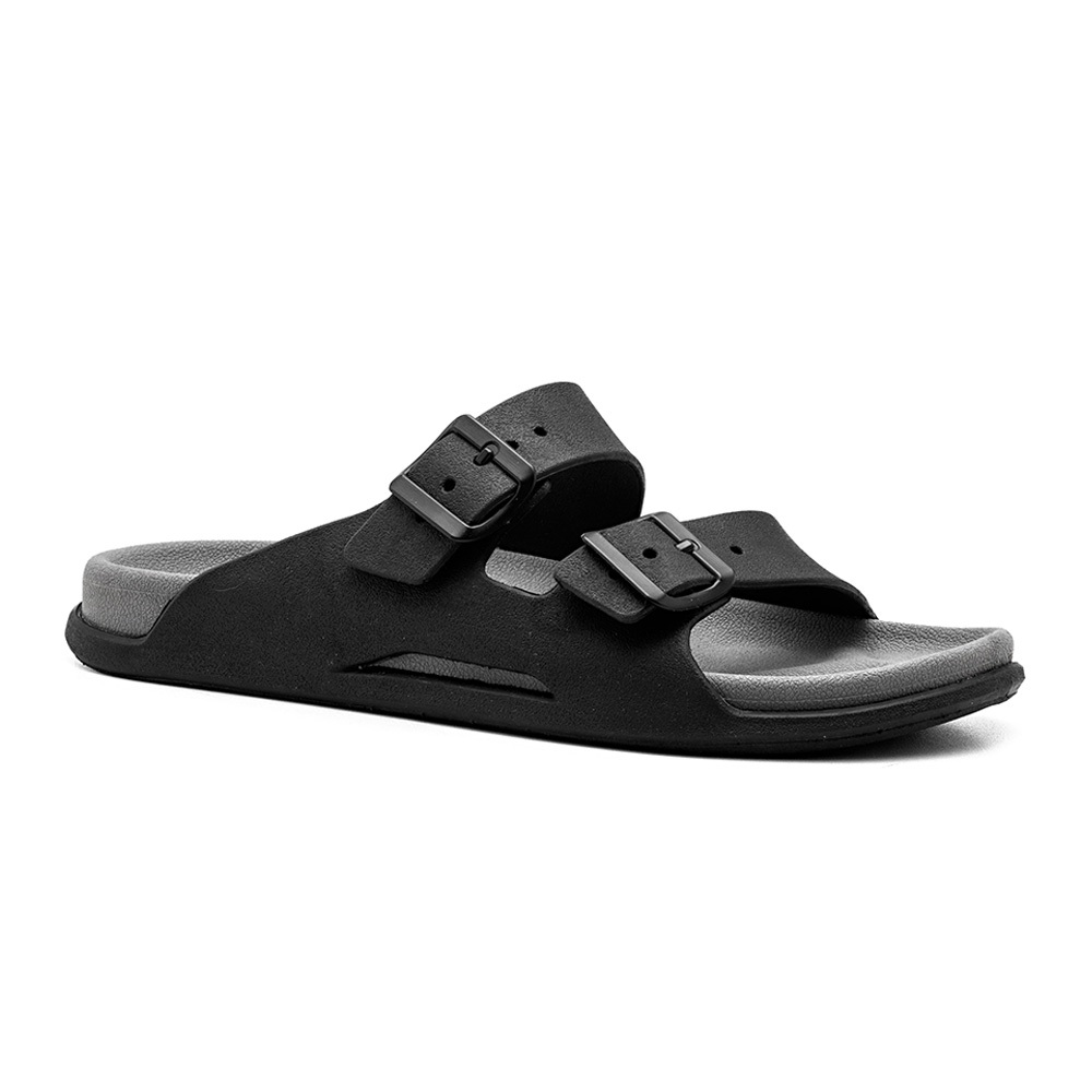 Sandália Papete Masculina Casual Slide Birken Macia Antiderrapante Duas Tiras Fivela