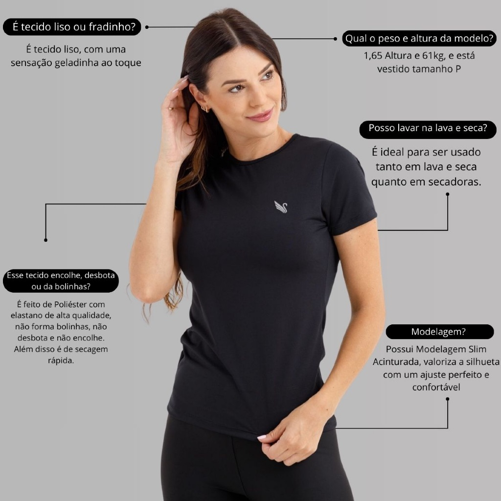 Kit 3 Blusa Feminina Proteção Uv camisas Academia Treino Dry fit P ao G2