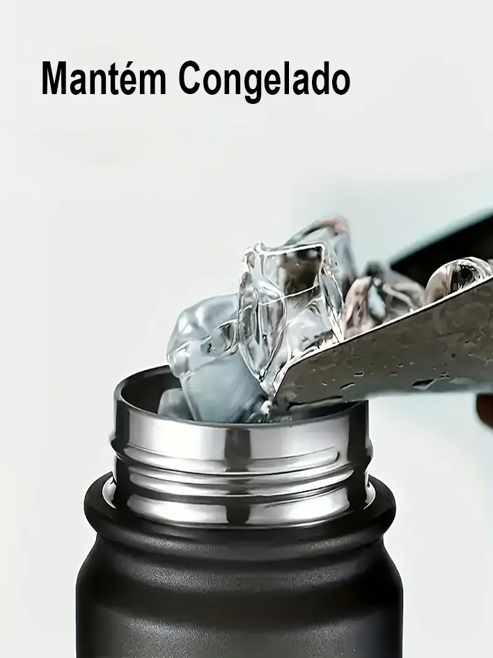 800ml Garrafa Térmica Aço Inoxidável Mantém Quente e Frio