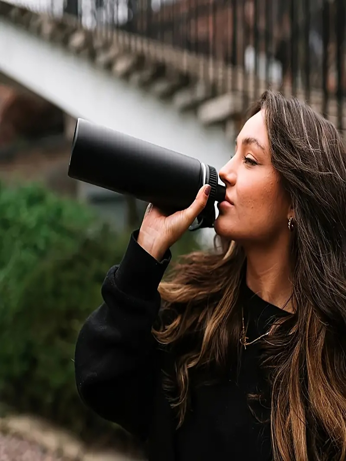 800ml Garrafa Térmica Aço Inoxidável Mantém Quente e Frio