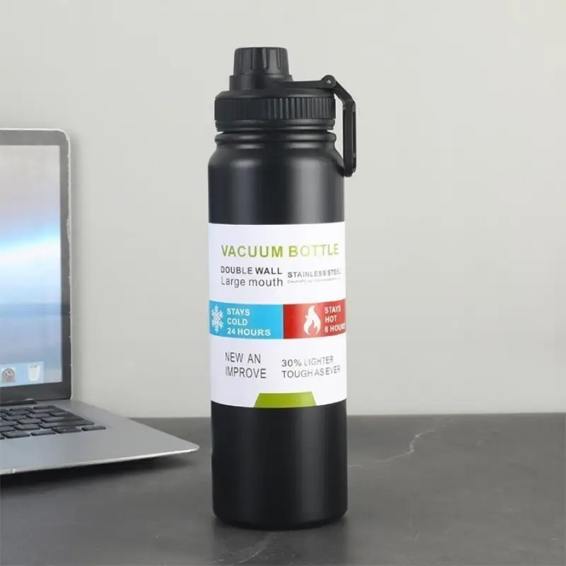 800ml Garrafa Térmica Aço Inoxidável Mantém Quente e Frio