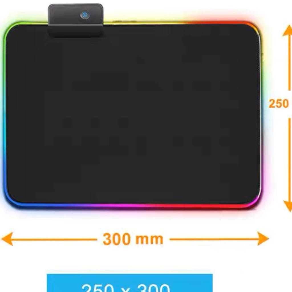 Mouse Pad Gamer Grande Speed Borda Led 7 Cores Mousepad Rgb Impermeável 300mmX800mm