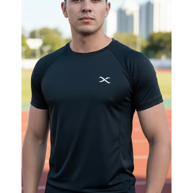 Kit com 3 camisetas de academia, dry fit, tecido com toque geladinho