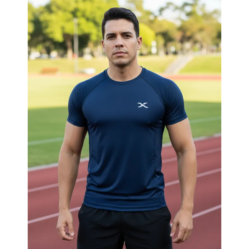 Kit com 3 camisetas de academia, dry fit, tecido com toque geladinho