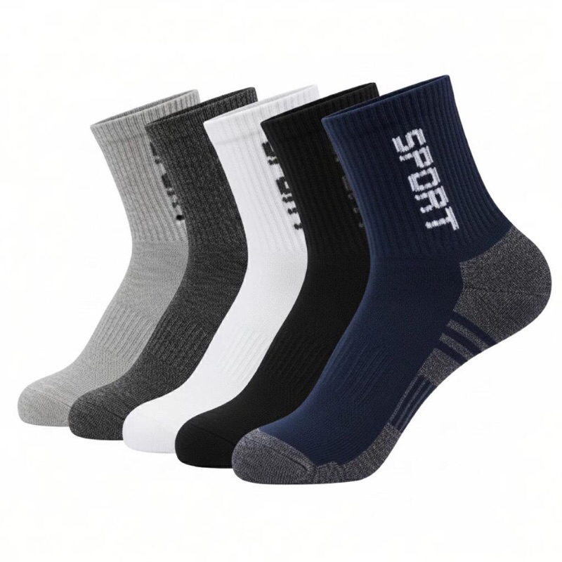 Kit com até 24 Pares de Meia Sport Cano Médio – Conforto, Maciez e Alta Durabilidade