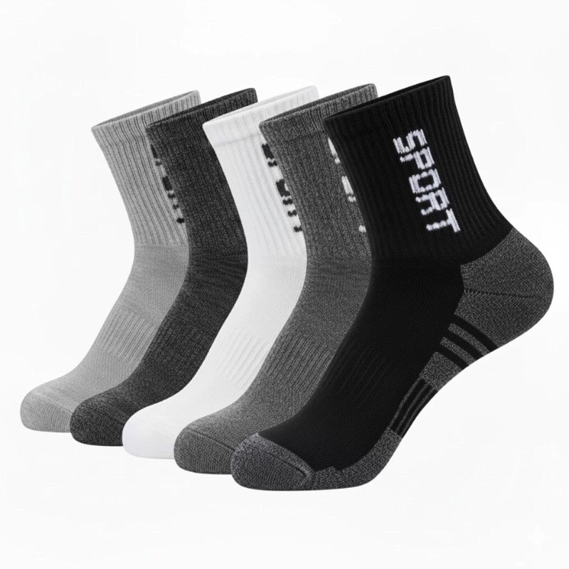 Kit com até 24 Pares de Meia Sport Cano Médio – Conforto, Maciez e Alta Durabilidade