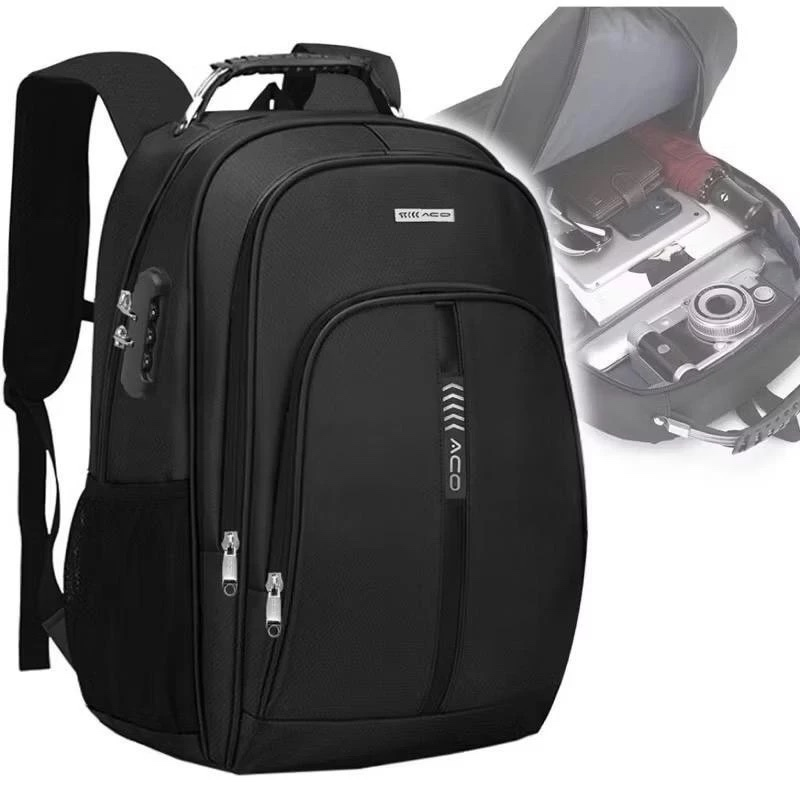 Mochila Masculina Feminina Escolar Faculdade Bolso Antifurto Nas Costas Resistente Cadeado Saída USB