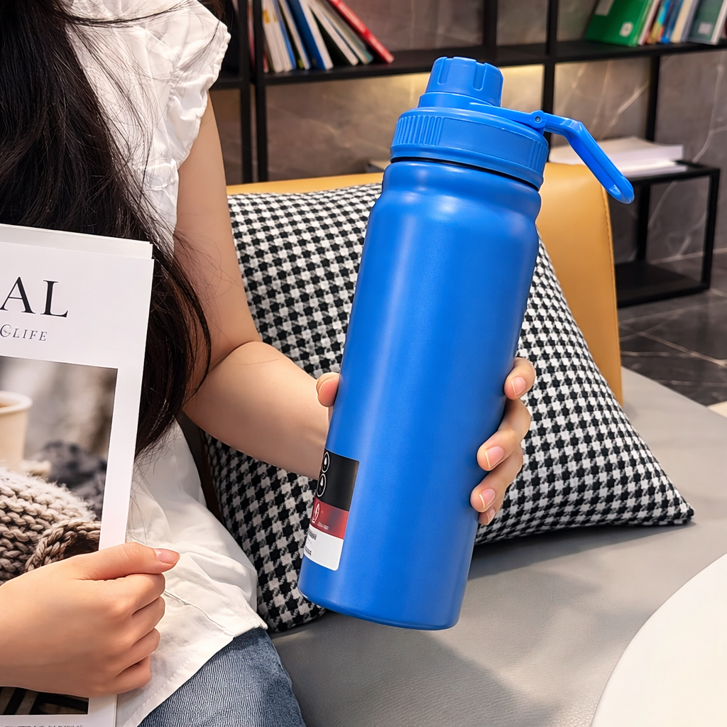 800ml Garrafa Térmica Aço Inoxidável Mantém Quente e Frio