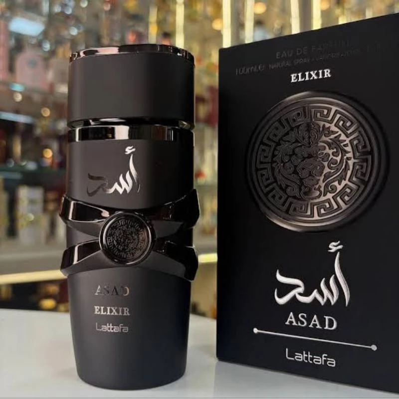 Perfume Árabe ASAD Elixir Lattafa Eau De Parfum 100 ML Última versão 2026 Atualização poderosa