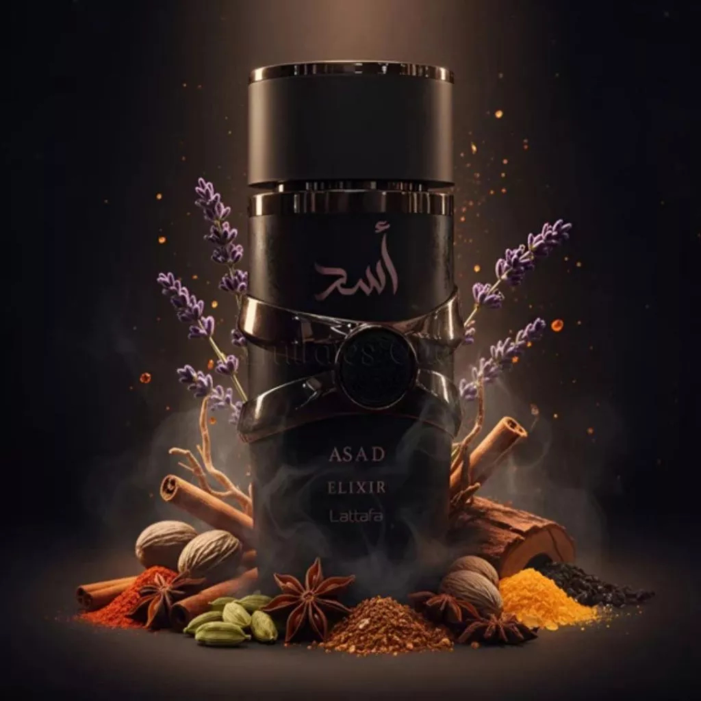 Perfume Árabe ASAD Elixir Lattafa Eau De Parfum 100 ML Última versão 2026 Atualização poderosa