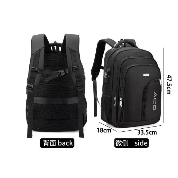 Mochila Masculina Feminina Escolar Faculdade Bolso Antifurto Nas Costas Resistente Cadeado Saída USB