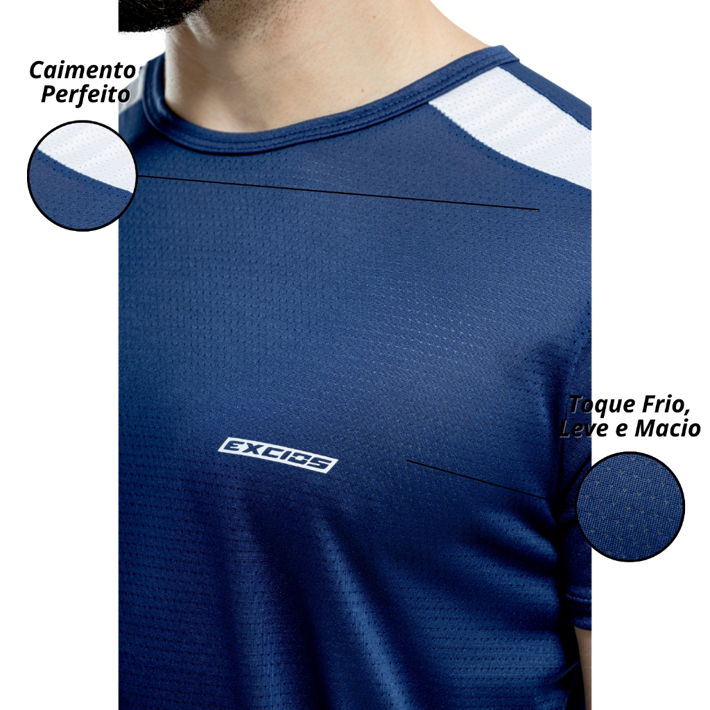 Kit 2 Camisas Dry Fit Masculino Academia Tecido Leve Treino e Musculação