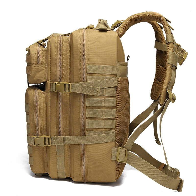 Mochila Militar Tática 50 Litros Grande Impermeável Reforçada com Bandeira Qualidade Premium
