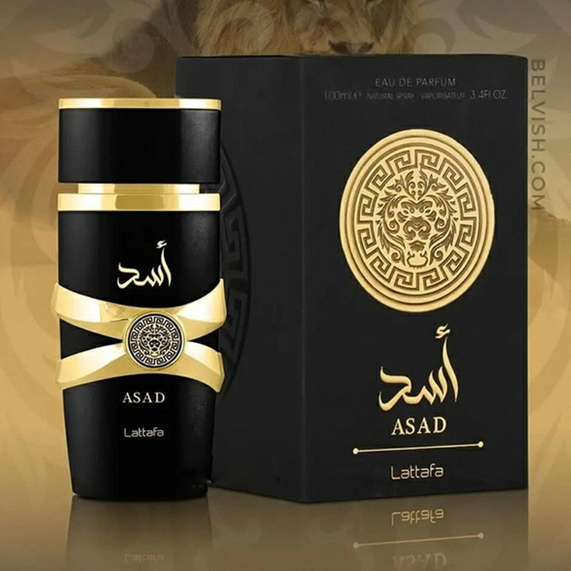 Asad Lattafa Perfume Masculino Importado Power and Elegance Eau de Parfum 100ml de Luxo