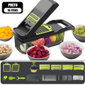 Fatiador de cozinha multifuncional profissional em aço inoxidável 16 em 1 fatiador de vegetais/frutas/legumes