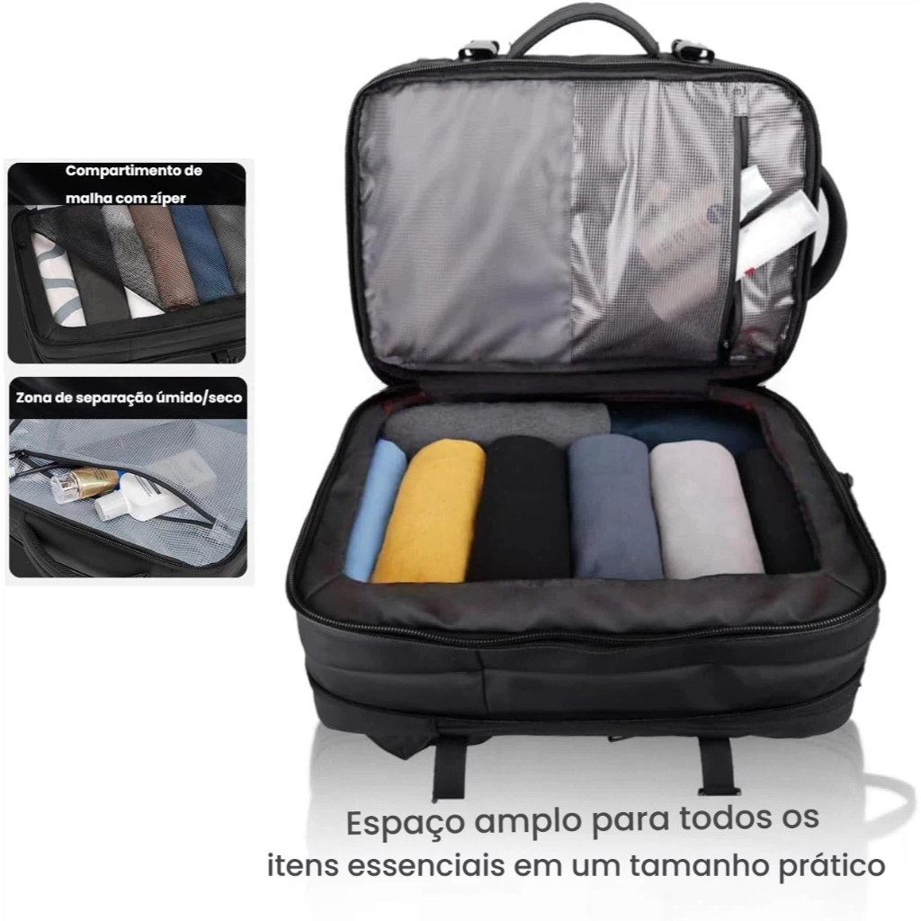 Mochila Para Laptop Reforçada Expansível À Prova D'água Homens E Mulheres