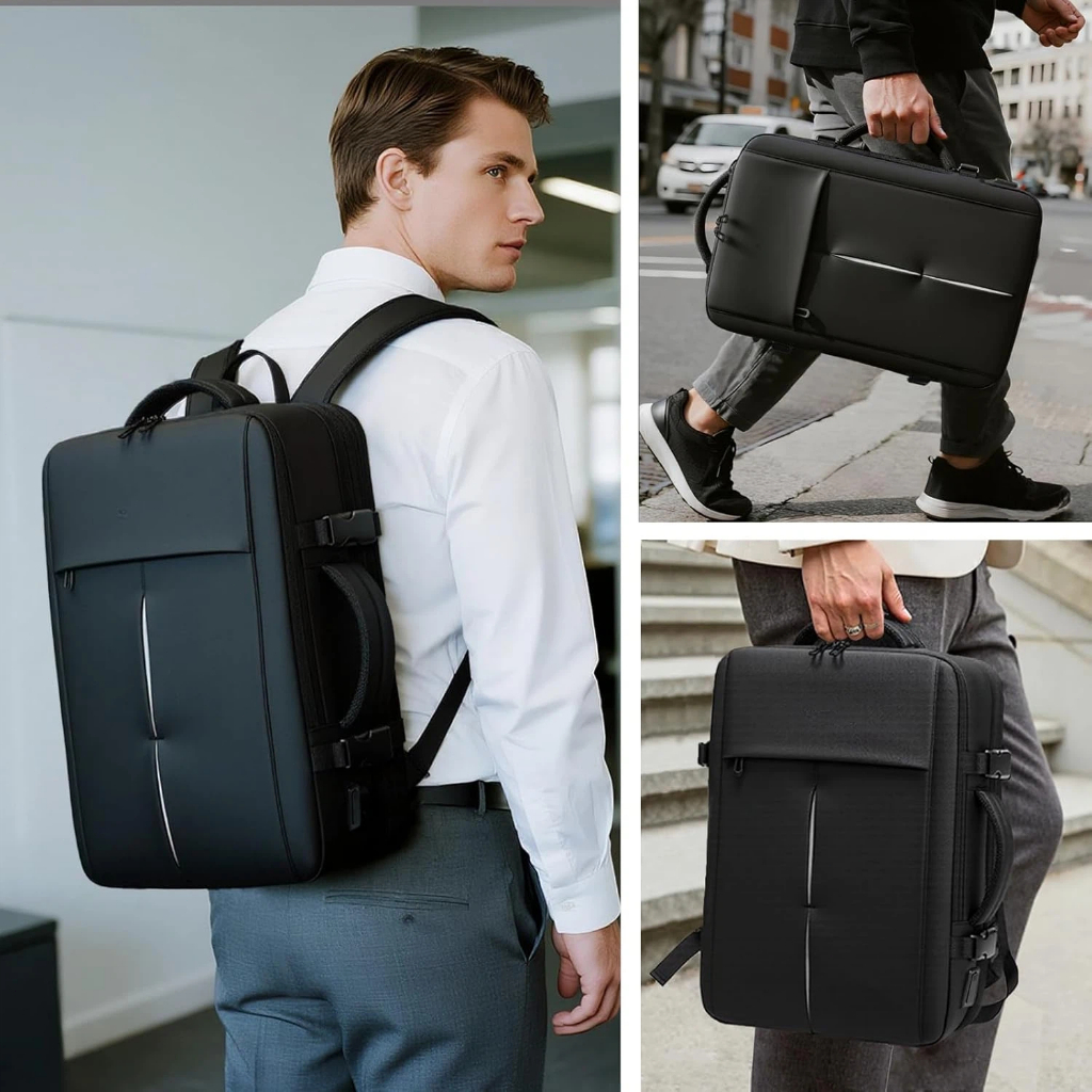 Mochila Para Laptop Reforçada Expansível À Prova D'água Homens E Mulheres