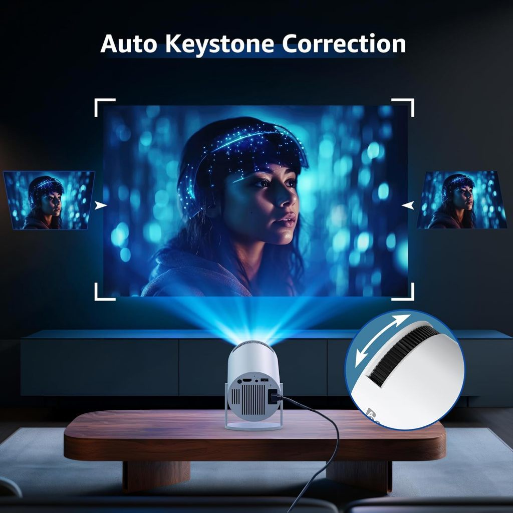 Projetor HY300 Original Portátil Smart Android 11 4K Ultra HD HDMI Wifi Bluetooth Alto Falante Embutido