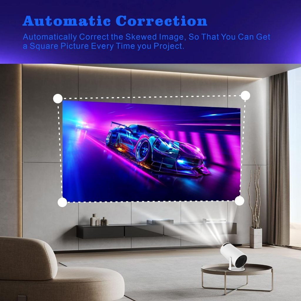 Projetor HY300 Original Portátil Smart Android 11 4K Ultra HD HDMI Wifi Bluetooth Alto Falante Embutido