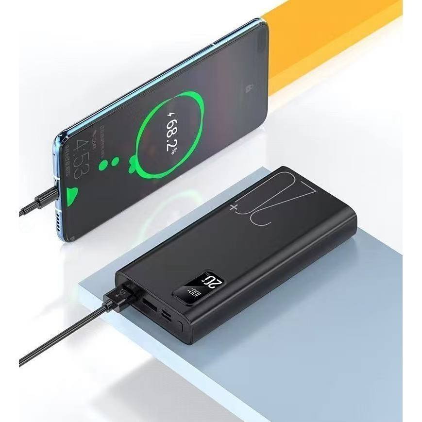 Carregador Portátil 20000mah Grande Capacidade Power Bank Usb c 22.5w Rápido Portátil Bateria