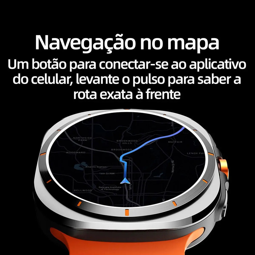 Relógio Inteligente Smartwatch SU01 Série 11 Tela AMOLED 1.43" Memória 1GB Resistência 5ATM GPS Bateria Longa
