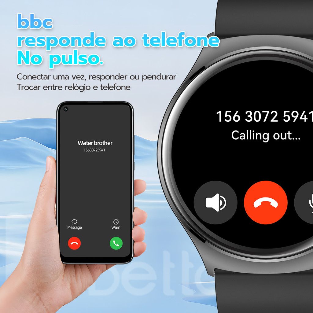 BETTDOW Smart Watch Mulheres Homens Bluetooth GPS Resposta Chamada Modo Esportivo IP67 À Prova D 'Água