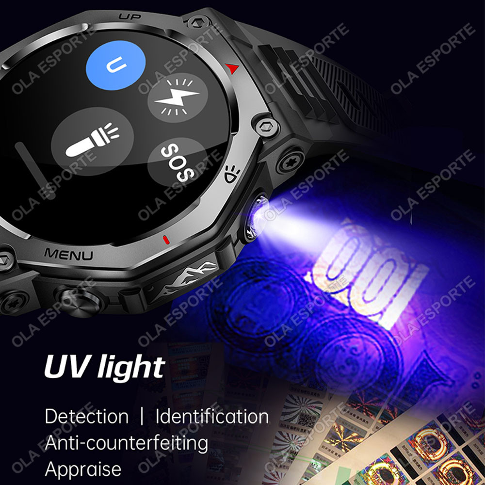 T-Rex 3 GPS Relógio Inteligente 5ATM IP69K À Prova Dip69 Água Rastreador Altímetro Chamada Militar Esporte Smartwatch Ma