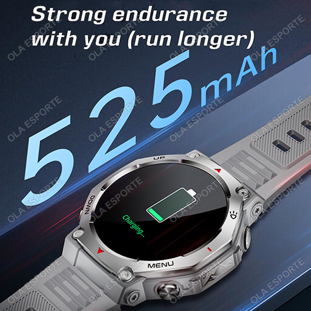 T-Rex 3 GPS Relógio Inteligente 5ATM IP69K À Prova Dip69 Água Rastreador Altímetro Chamada Militar Esporte Smartwatch Ma
